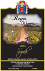Reyes Winery Syrah 2012  Front Label