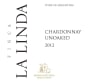 Luigi Bosca Finca La Linda Unoaked Chardonnay 2012 Front Label