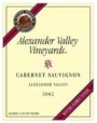 Alexander Valley Vineyards Cabernet Sauvignon 2002 Front Label