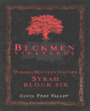 Beckmen Purisima Mountain Block 6 Syrah 2009 Front Label