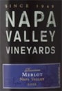 Napa Valley Vineyards Merlot 2001 Front Label