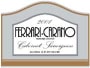 Ferrari-Carano Cabernet Sauvignon 2001 Front Label