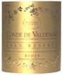 Bodegas Valdemar Conde de Valdemar Gran Reserva 1996 Front Label