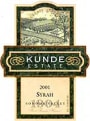 Kunde Syrah 2001 Front Label