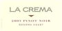 La Crema Sonoma Coast Pinot Noir 2003 Front Label