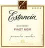 Estancia Pinot Noir 2002 Front Label