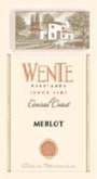 Wente Merlot 2002 Front Label
