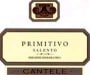 Cantele Primitivo 2002 Front Label