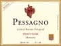 Pessagno Winery Central Avenue Vineyard Pinot Noir 2000 Front Label