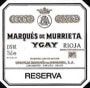 Marques de Murrieta Rioja Riserva 1998 Front Label