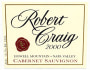 Robert Craig Cellars Howell Mountain Cabernet Sauvignon 2001 Front Label