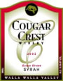 Cougar Crest Estate Syrah 2002 Front Label