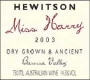 Hewitson Miss Harry GSM 2003 Front Label