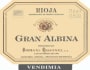 Bodegas Riojanas Gran Albina Vendimia 2006 Front Label