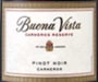 Buena Vista Carneros Pinot Noir 2002 Front Label