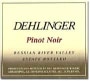 Dehlinger Estate Pinot Noir 2002 Front Label