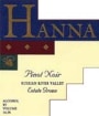 Hanna Pinot Noir 2001 Front Label
