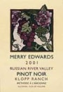 Merry Edwards Klopp Ranch Pinot Noir 2001 Front Label