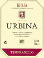 Bodegas Urbina Tempranillo 2015 Front Label