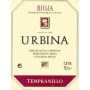 Bodegas Urbina Tempranillo 2013 Front Label
