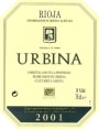 Bodegas Urbina Seleccion 2001 Front Label