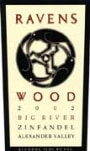 Ravenswood Big River Zinfandel 2002 Front Label