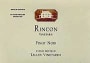 Talley Rincon Vineyard Pinot Noir 2001 Front Label