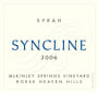Syncline McKinley Springs Vineyard Syrah 2006  Front Label