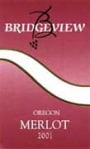 Bridgeview Oregon Merlot 2001 Front Label
