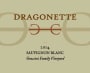 Dragonette Cellars Grassini Family Vineyard Sauvignon Blanc 2014 Front Label