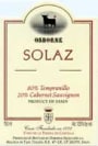 Osborne Solaz 2002 Front Label