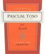 Pascual Toso Syrah 2007 Front Label