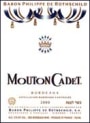 Mouton Cadet Blanc 2003 Front Label