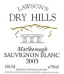 Lawson's Dry Hills Sauvignon Blanc 2003 Front Label