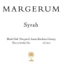 Margerum Black Oak Vineyard Syrah 2011 Front Label