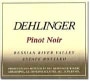 Dehlinger Estate Pinot Noir 2001 Front Label
