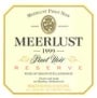 Meerlust Pinot Noir 1999 Front Label