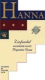 Hanna Alexander Valley Zinfandel 2001 Front Label
