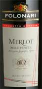 Folonari Venezie Merlot 2002 Front Label