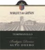 Durius Tempranillo 2001 Front Label