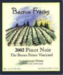 Beaux Freres The Beaux Freres Vineyard Pinot Noir 2002 Front Label