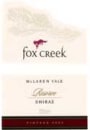 Fox Creek Reserve Shiraz 2002 Front Label