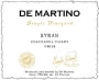 De Martino Single Vineyard Syrah 2003 Front Label