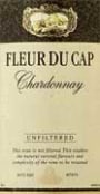 Fleur du Cap Unfiltered Chardonnay 2003 Front Label