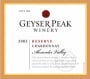 Geyser Peak Alexander Valley Reserve Chardonnay 2002 Front Label