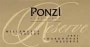 Ponzi Dijon Clone Reserve Chardonnay 2001 Front Label