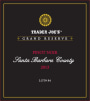 Trader Joe's Santa Barbara County Grand Reserve Pinot Noir Lot # 84 2013 Front Label