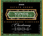 Kunde Kinneybrook Chardonnay 2006 Front Label