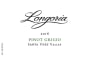 Longoria Pinot Grigio 2016 Front Label