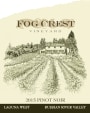 Fog Crest Vineyard Laguna West Pinot Noir 2015  Front Label